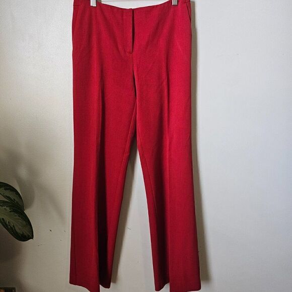 EUC CHICO'S RED SEAMLESS STRAIGHT PANTS SIZE 0 / SMALL WOMENS - Picture 1 of 14